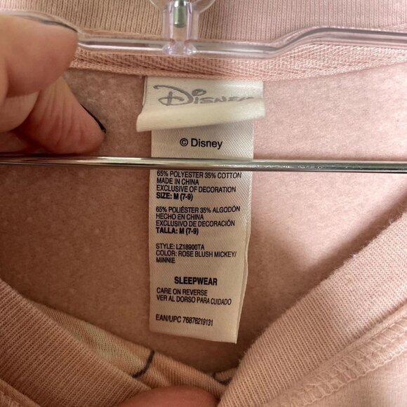 Disney Mickey & Minnis Mouse Pajama Set PJs Long Sleeve Juniors Medium 7-9 - Picture 2 of 7